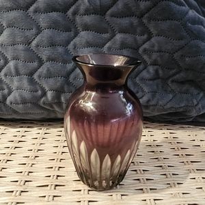 Vintage Purple cut to clear vase